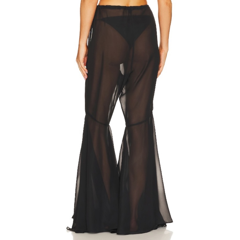 BUMPSUIT The Chiffon Flare Pant (Sz S) Maternity Sheer Black - Picture 3 of 14
